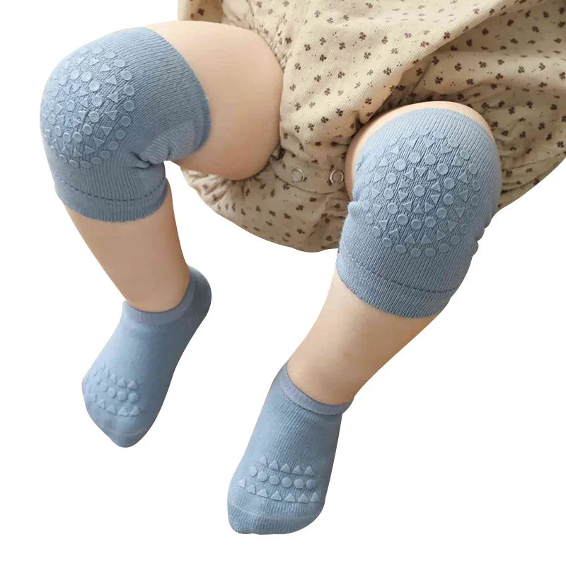Kit de Meias e Joelheiras Antiderrapantes Baby Care