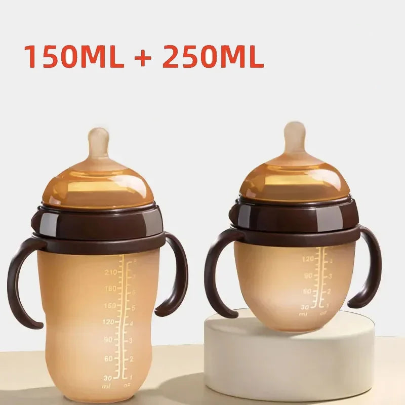 Mamadeira Bico Silicone formato Seio 150ML/250ML Livre de BPA