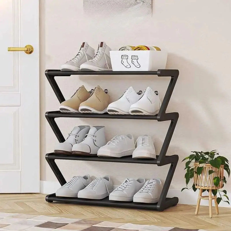 Sapateira Multiuso com 4 Níveis Rack Organizador Desmontável